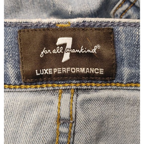 7 For All Mankind Women's Luxe Performance Medium Wash Blue Denim Jeans 36 - Picture 3 of 4